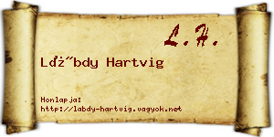 Lábdy Hartvig névjegykártya